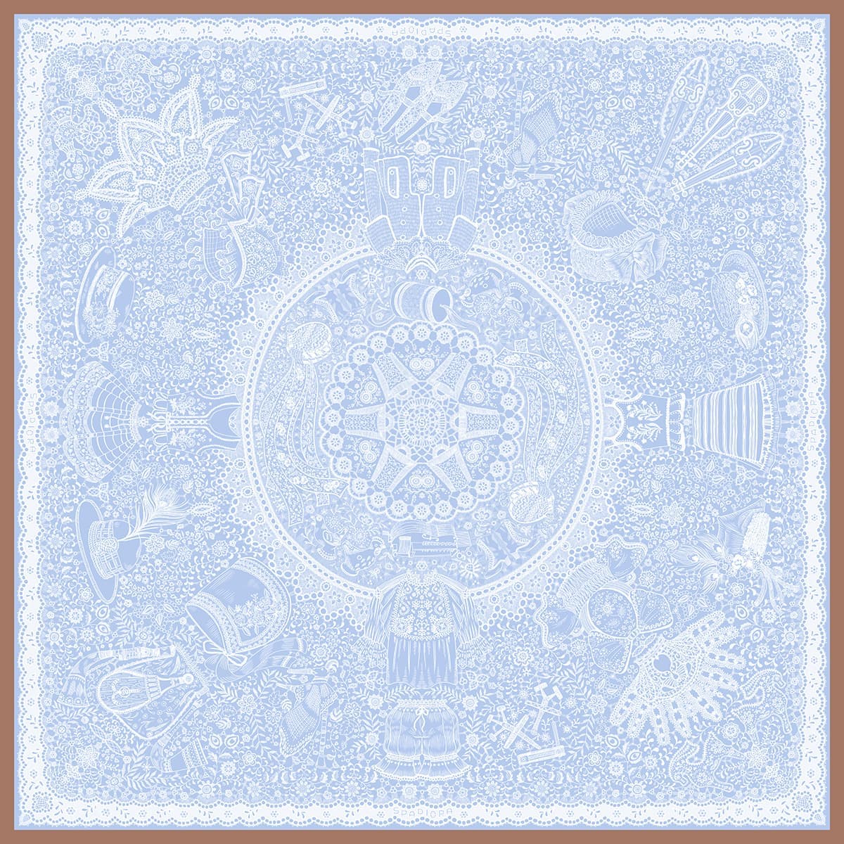 Jedwabna apaszka z historią i unikatowym wzorem - obrazek 13