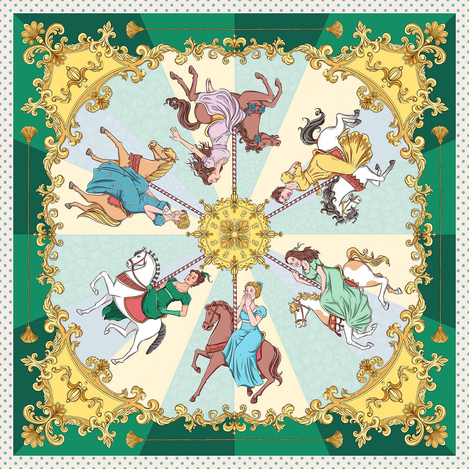 Jedwabna apaszka z historią i unikatowym wzorem - obrazek 10