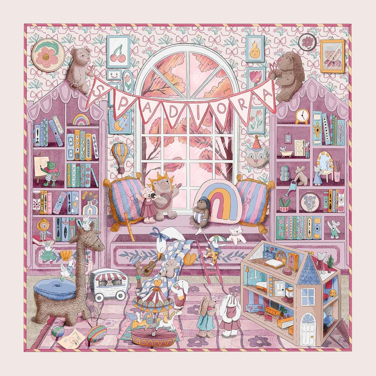 Wełniano-jedwabna chusta z unikatowym wzorem - obrazek 13