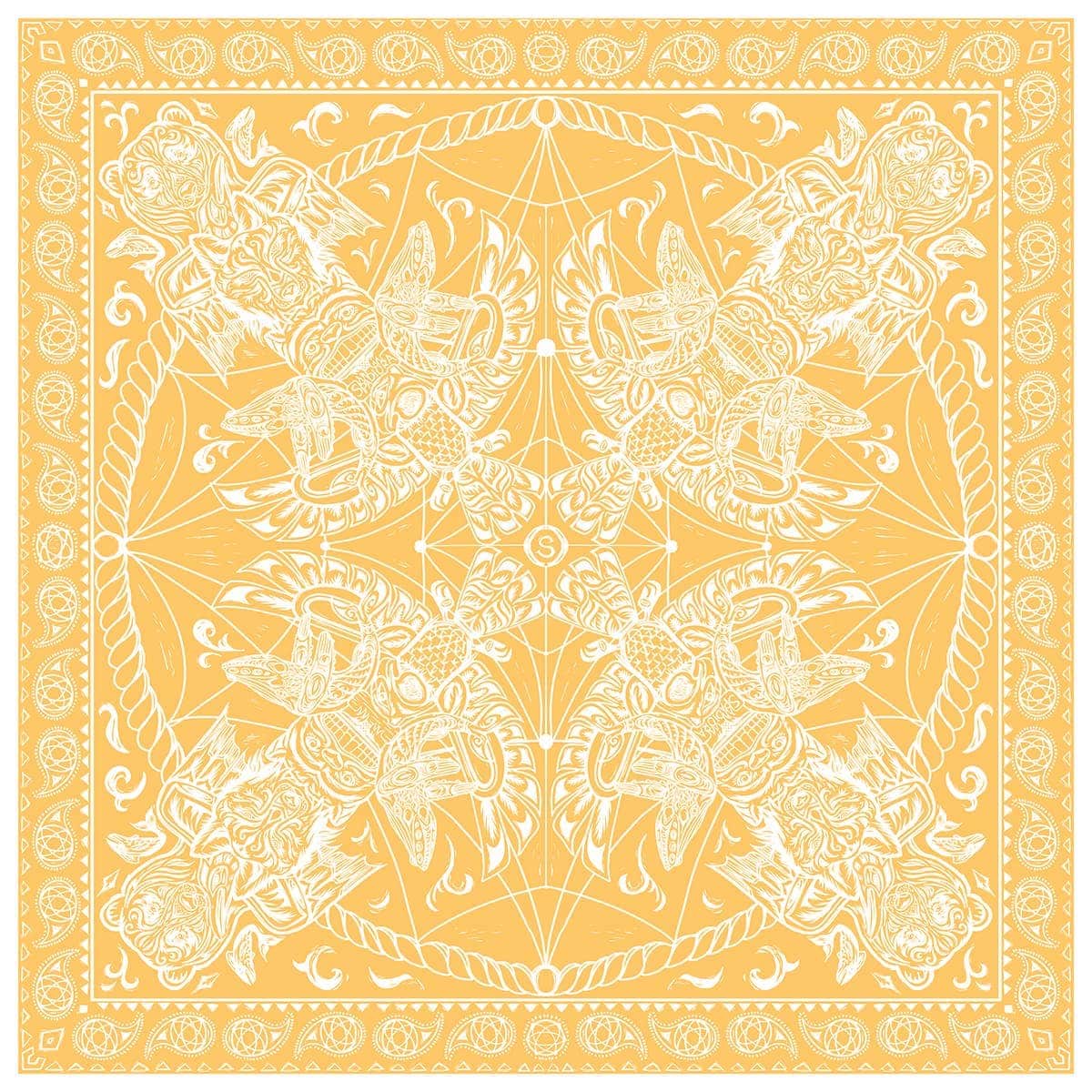 Wełniano-jedwabna chusta z unikatowym wzorem - obrazek 11