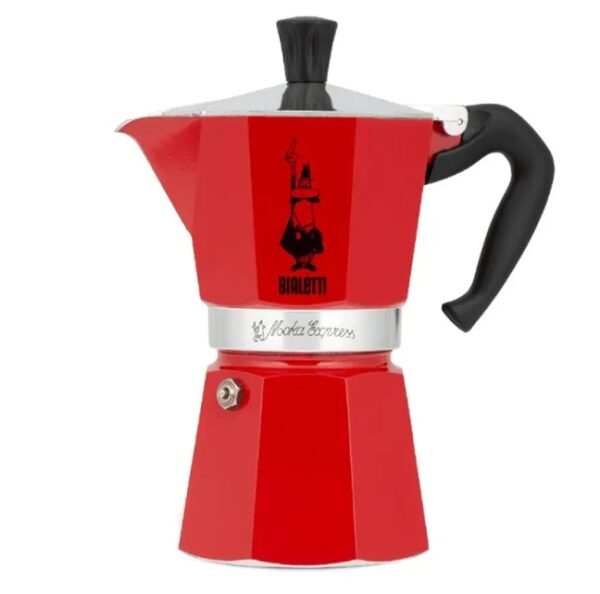 czerwona kawiarka Bialetti 3 espresso – na palniki gazowe i płyty elektryczne, prezent dla miłośnika kawy