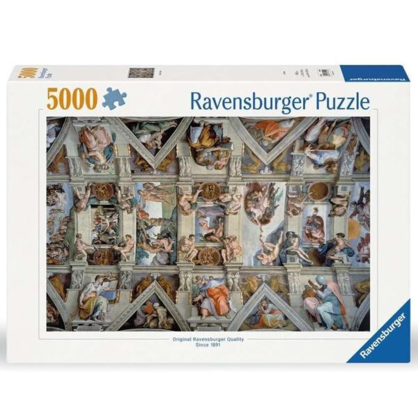 puzzle na prezent Ravensburger Kaplica Sykstyńska 5000 elementów pudełko duże puzzle dla dorosłych