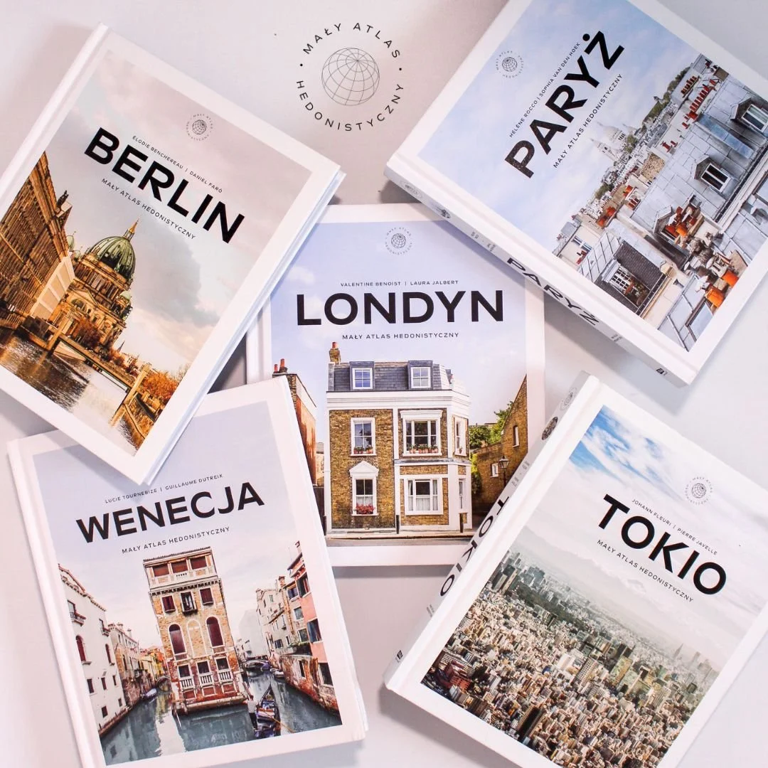 Komplet Małych Atlasów Hedonistycznych Berlin Tokio Wenecja Paryż Londyn